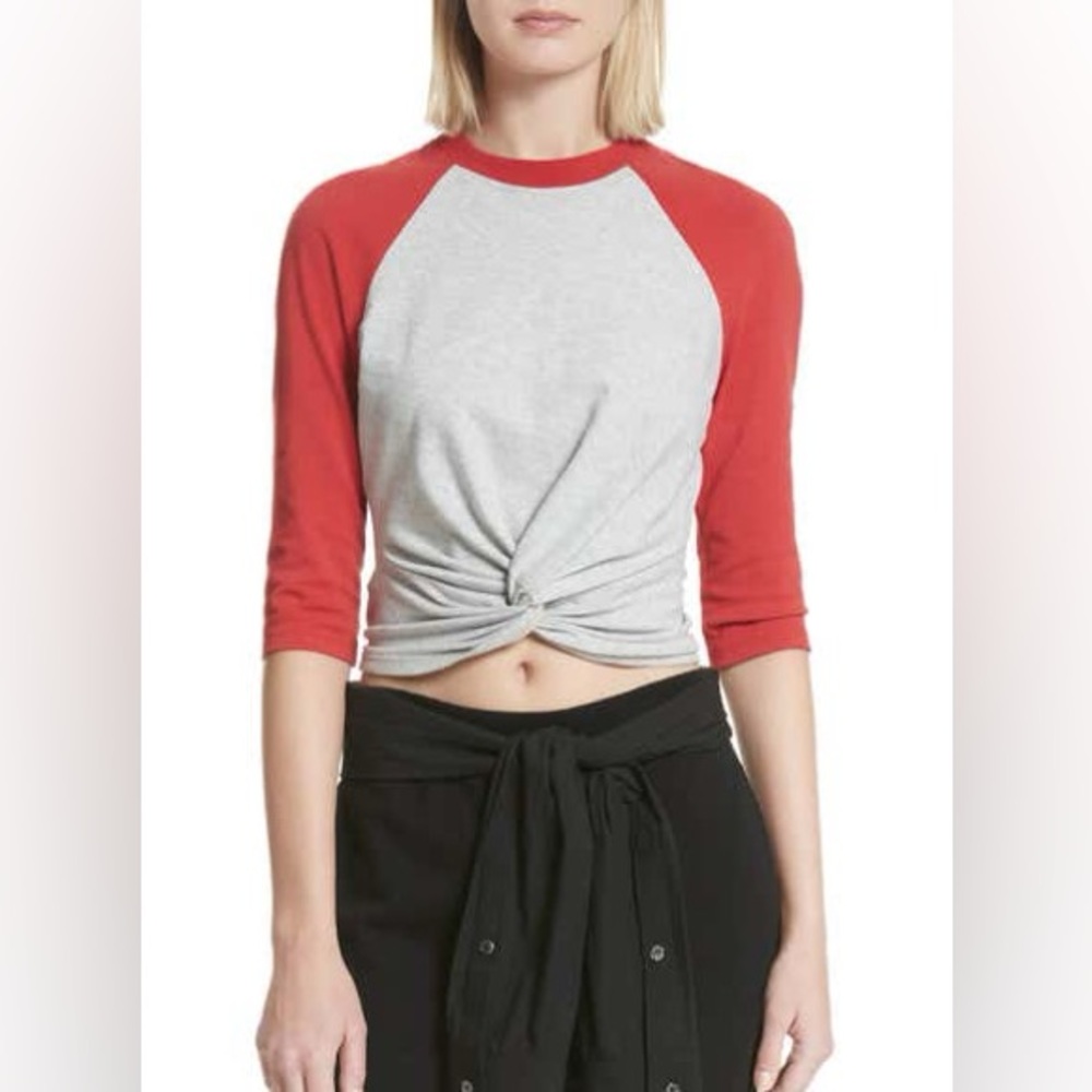 Alexander Wang Twist Front Jersey Top Size M